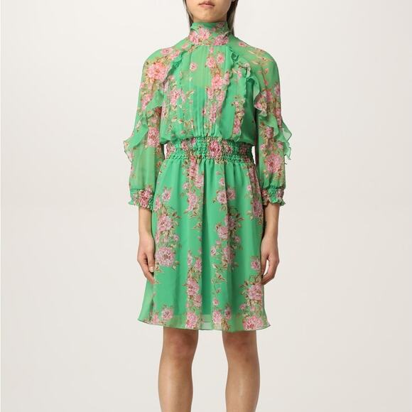 sage green work dress Yolanda Long Sleeve Maxi Dress - Sage Green Floral main image 0